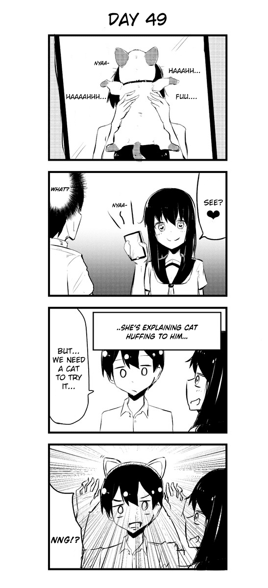 A Story About Wanting to Commit Suicide, but It's Scary so I Find a Yandere Girl to Kill Me, but After 100 days, I Somehow Got ○○ Chapter 49 page 1 - Chapter 49: Day 49