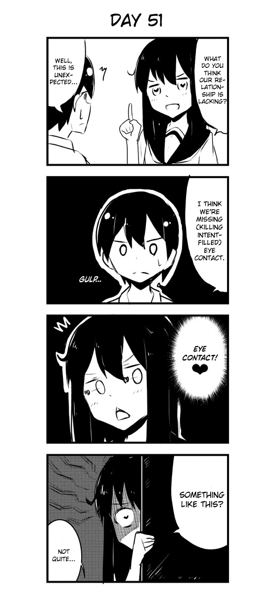 A Story About Wanting to Commit Suicide, but It's Scary so I Find a Yandere Girl to Kill Me, but After 100 days, I Somehow Got ○○ Chapter 51 page 1 - Chapter 51: Day 51
