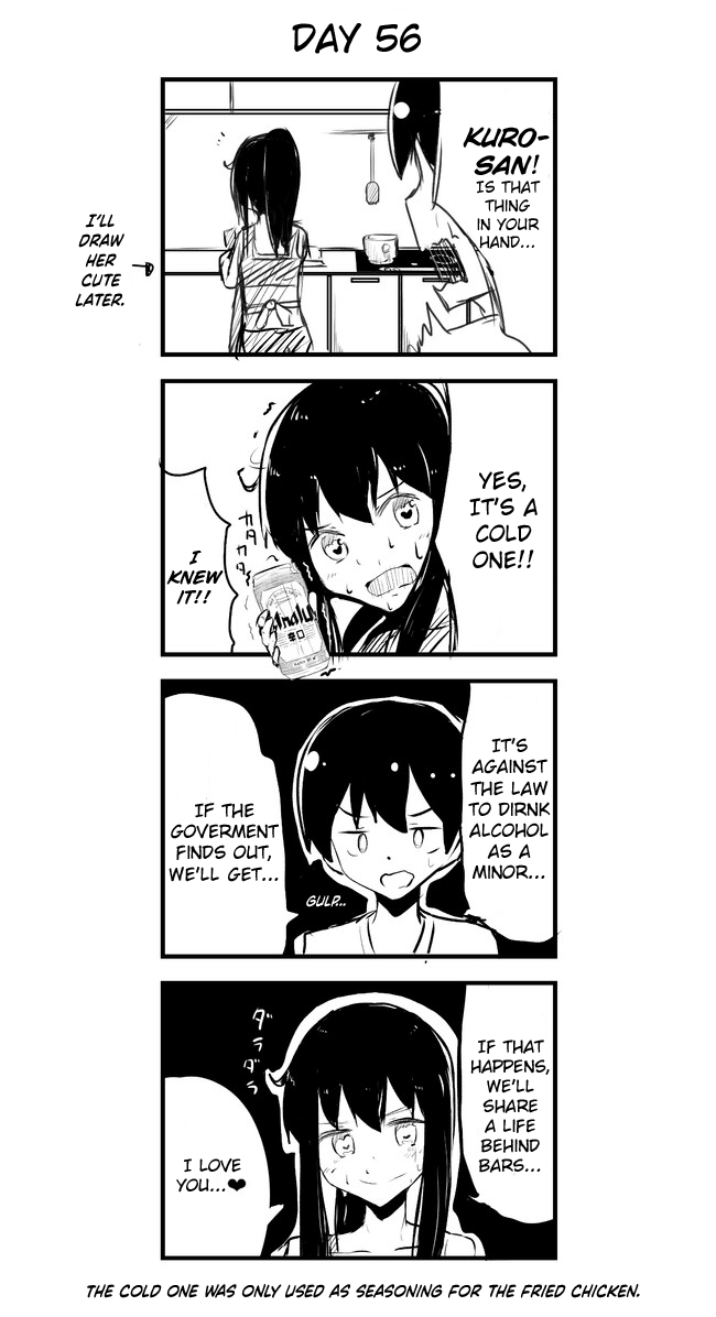 A Story About Wanting to Commit Suicide, but It's Scary so I Find a Yandere Girl to Kill Me, but After 100 days, I Somehow Got ○○ Chapter 56 page 1 - Chapter 56: Day 56