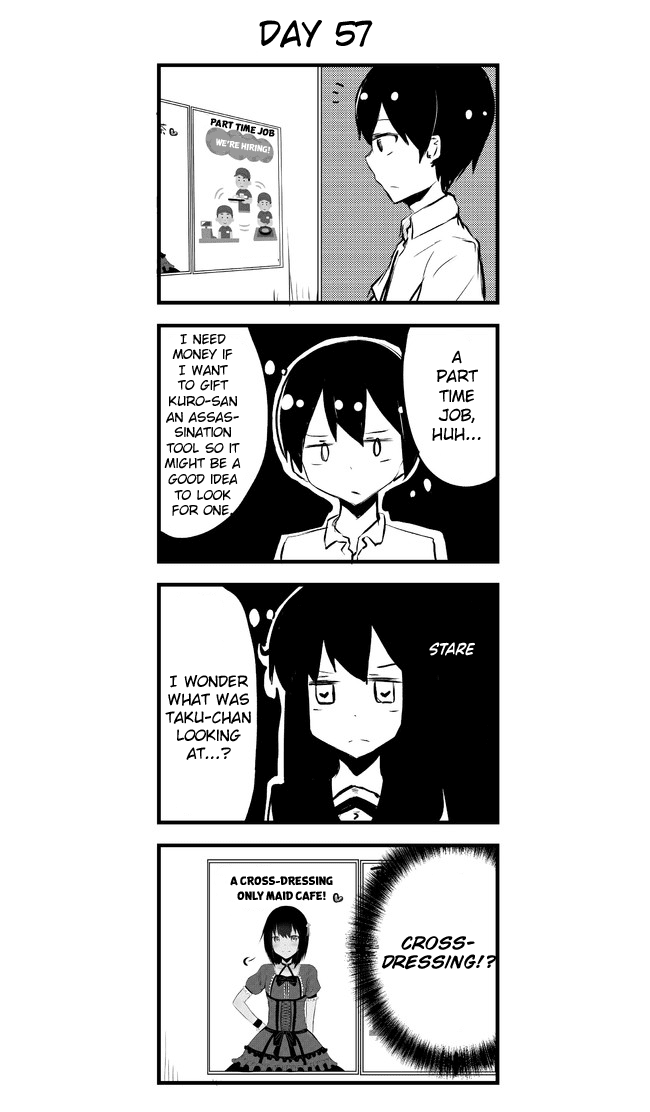 A Story About Wanting to Commit Suicide, but It's Scary so I Find a Yandere Girl to Kill Me, but After 100 days, I Somehow Got ○○ Chapter 57 page 1 - Chapter 57: Day 57