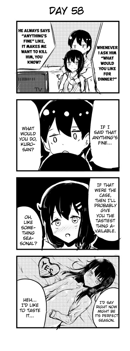 A Story About Wanting to Commit Suicide, but It's Scary so I Find a Yandere Girl to Kill Me, but After 100 days, I Somehow Got ○○ Chapter 58 page 1 - Chapter 58: Day 58
