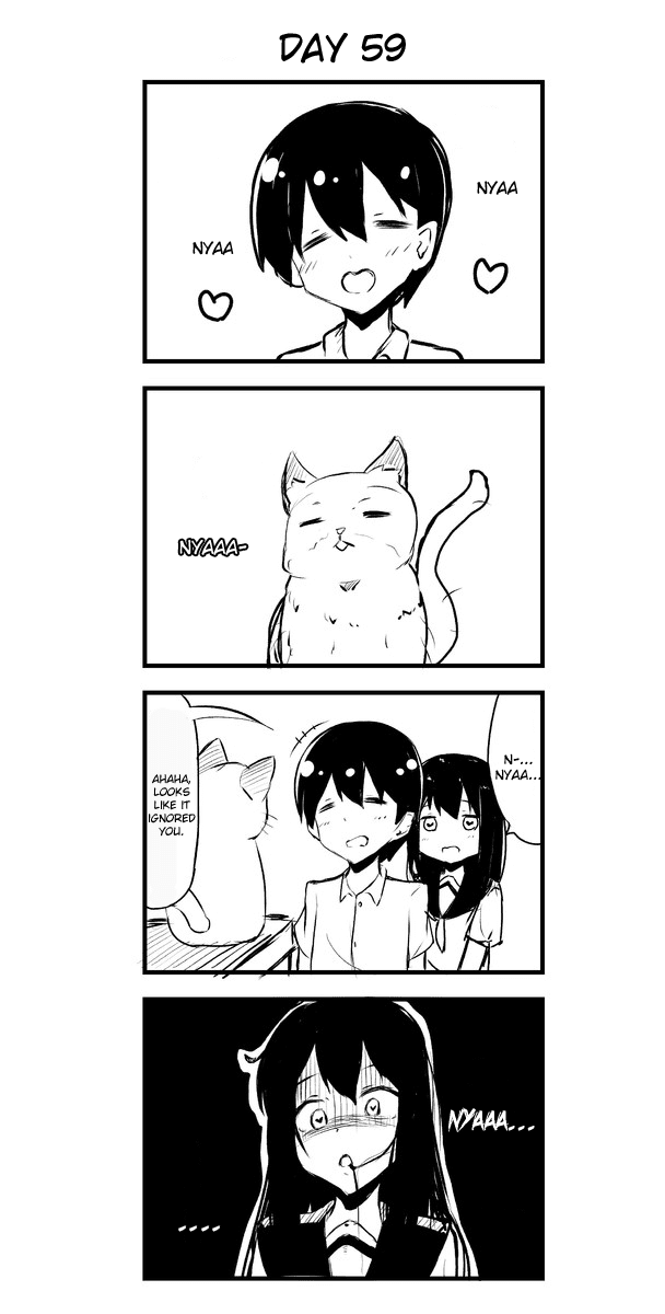 A Story About Wanting to Commit Suicide, but It's Scary so I Find a Yandere Girl to Kill Me, but After 100 days, I Somehow Got ○○ Chapter 59 page 1 - Chapter 59: Day 59