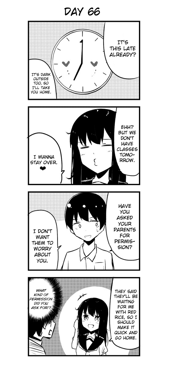 A Story About Wanting to Commit Suicide, but It's Scary so I Find a Yandere Girl to Kill Me, but After 100 days, I Somehow Got ○○ Chapter 66 page 1 - Chapter 66: Day 66