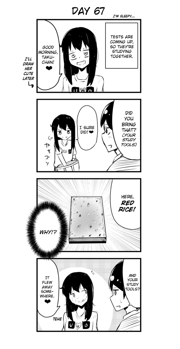 A Story About Wanting to Commit Suicide, but It's Scary so I Find a Yandere Girl to Kill Me, but After 100 days, I Somehow Got ○○ Chapter 67 page 1 - Chapter 67: Day 67