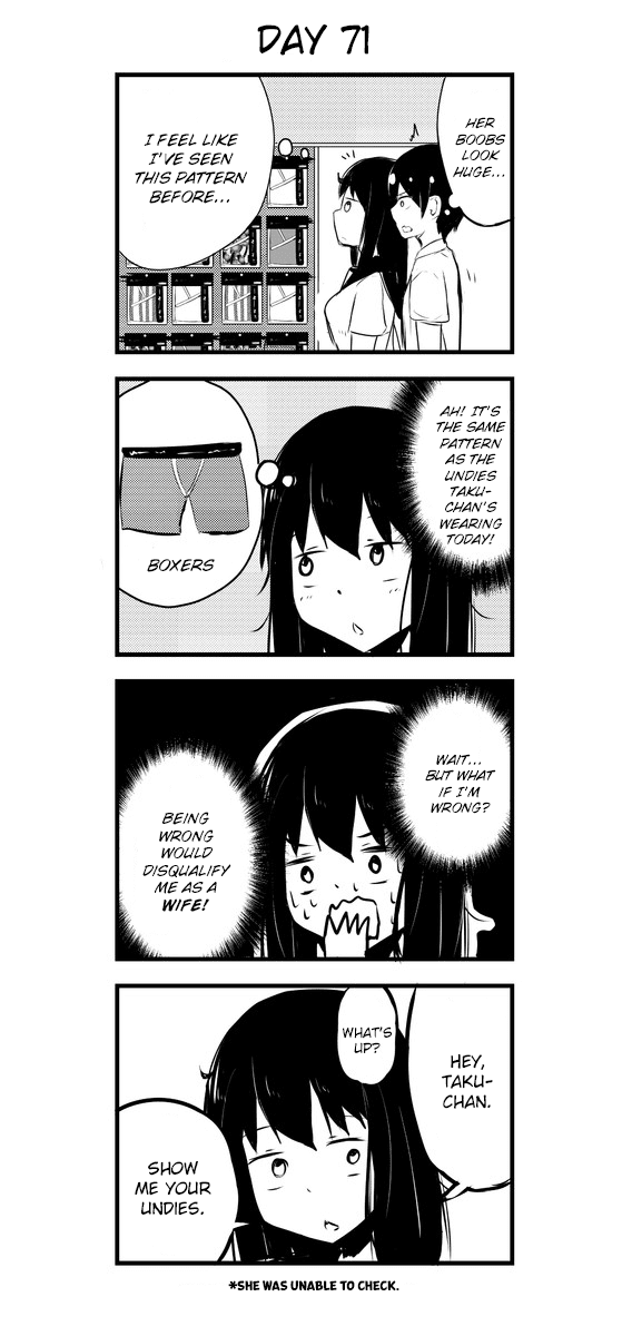 A Story About Wanting to Commit Suicide, but It's Scary so I Find a Yandere Girl to Kill Me, but After 100 days, I Somehow Got ○○ Chapter 71 page 1 - Chapter 71: Day 71