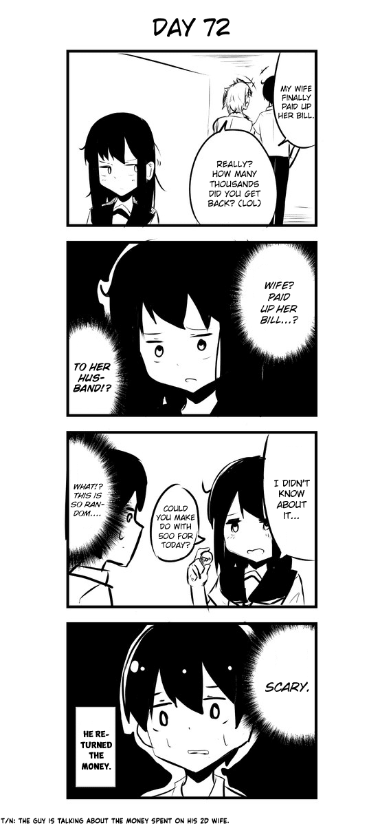 A Story About Wanting to Commit Suicide, but It's Scary so I Find a Yandere Girl to Kill Me, but After 100 days, I Somehow Got ○○ Chapter 72 page 1 - Chapter 72: Day 72