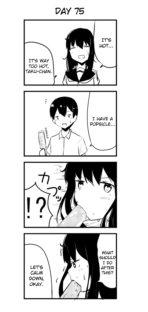 A Story About Wanting to Commit Suicide, but It's Scary so I Find a Yandere Girl to Kill Me, but After 100 days, I Somehow Got ○○ Chapter 75 page 1 - Chapter 75: Day 75