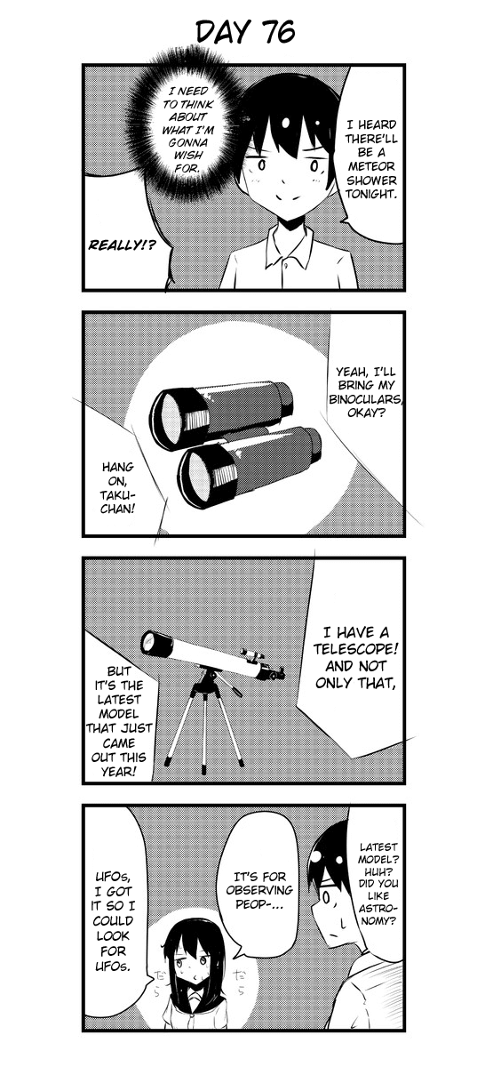 A Story About Wanting to Commit Suicide, but It's Scary so I Find a Yandere Girl to Kill Me, but After 100 days, I Somehow Got ○○ Chapter 76 page 1 - Chapter 76: Day 76