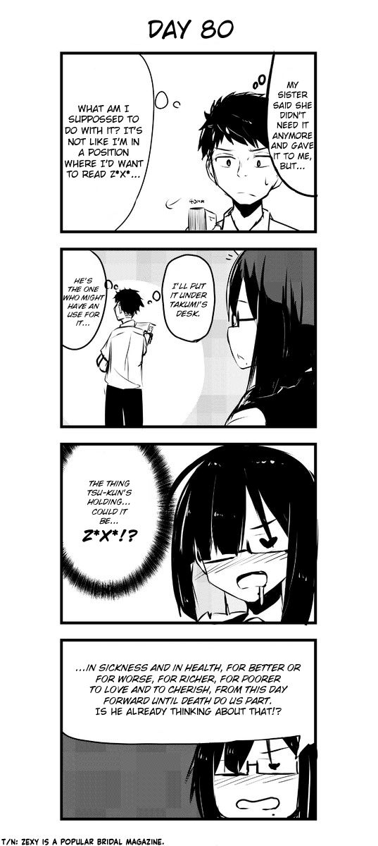 A Story About Wanting to Commit Suicide, but It's Scary so I Find a Yandere Girl to Kill Me, but After 100 days, I Somehow Got ○○ Chapter 80 page 1 - Chapter 80: Day 80