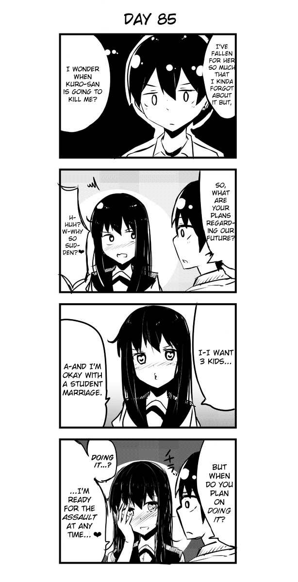 A Story About Wanting to Commit Suicide, but It's Scary so I Find a Yandere Girl to Kill Me, but After 100 days, I Somehow Got ○○ Chapter 85 page 1 - Chapter 85: Day 85