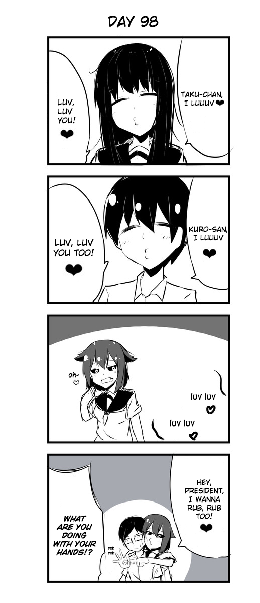 A Story About Wanting to Commit Suicide, but It's Scary so I Find a Yandere Girl to Kill Me, but After 100 days, I Somehow Got ○○ Chapter 98 page 1 - Chapter 98: Day 98