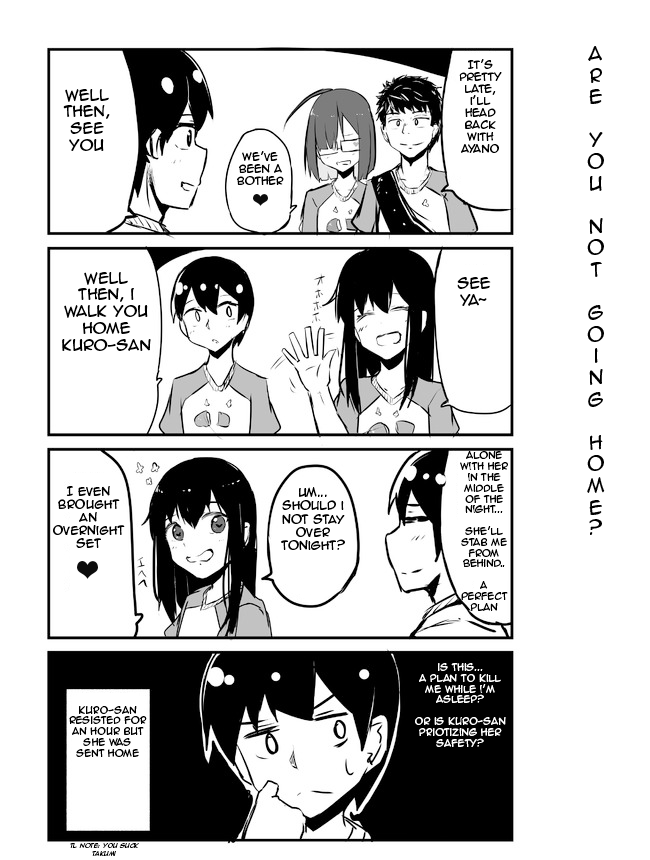A Story About Wanting To Commit Suicide, But It's Scary So I Find A Yandere Girl To Kill Me, But It Doesn't Work Chapter 75 page 1 - Chapter 75: Are You Not Going Home?