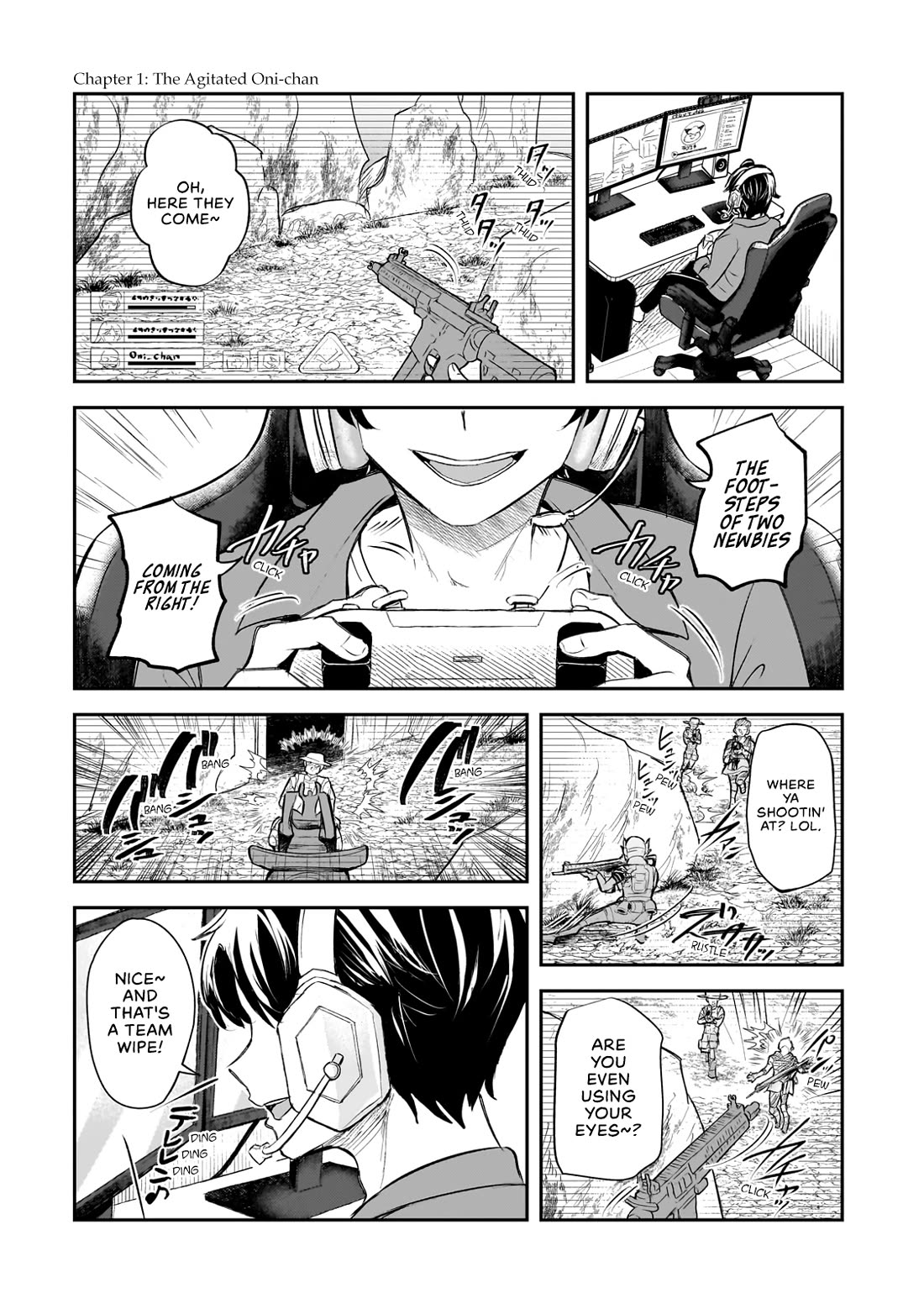 A Toxic 20-Year-Old Game Streamer Accidentally Reveals His Nice Personality Because He Forgot to End the Stream Chapter 1 page 1 - Chapter 1: The Agitated Oni-chan