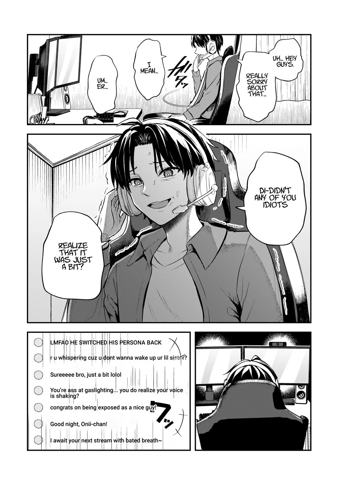A Toxic 20-Year-Old Game Streamer Accidentally Reveals His Nice Personality Because He Forgot to End the Stream Chapter 1 page 21 - Chapter 1: The Agitated Oni-chan