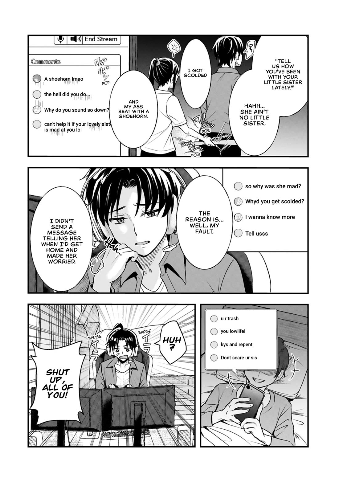A Toxic 20-Year-Old Game Streamer Accidentally Reveals His Nice Personality Because He Forgot to End the Stream Chapter 6.2 page 2 - Chapter 6.2: What's Going On?