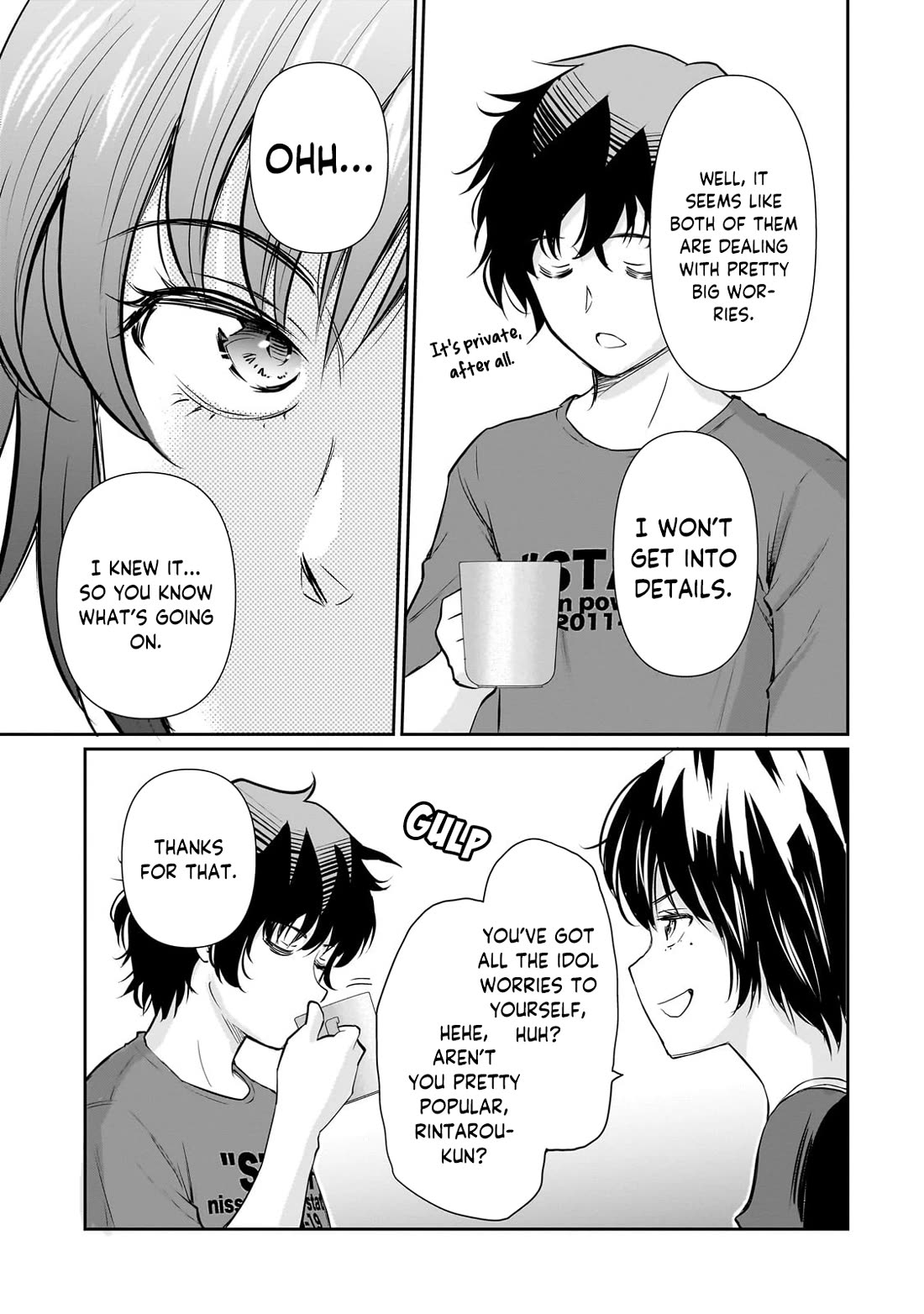 A Very Popular Idol Classmate Has Taken a Liking to Me, A Person Who Doesn’t Want to Work for my Whole Life Chapter 24 page 10 - Chapter 24: An awkward smile