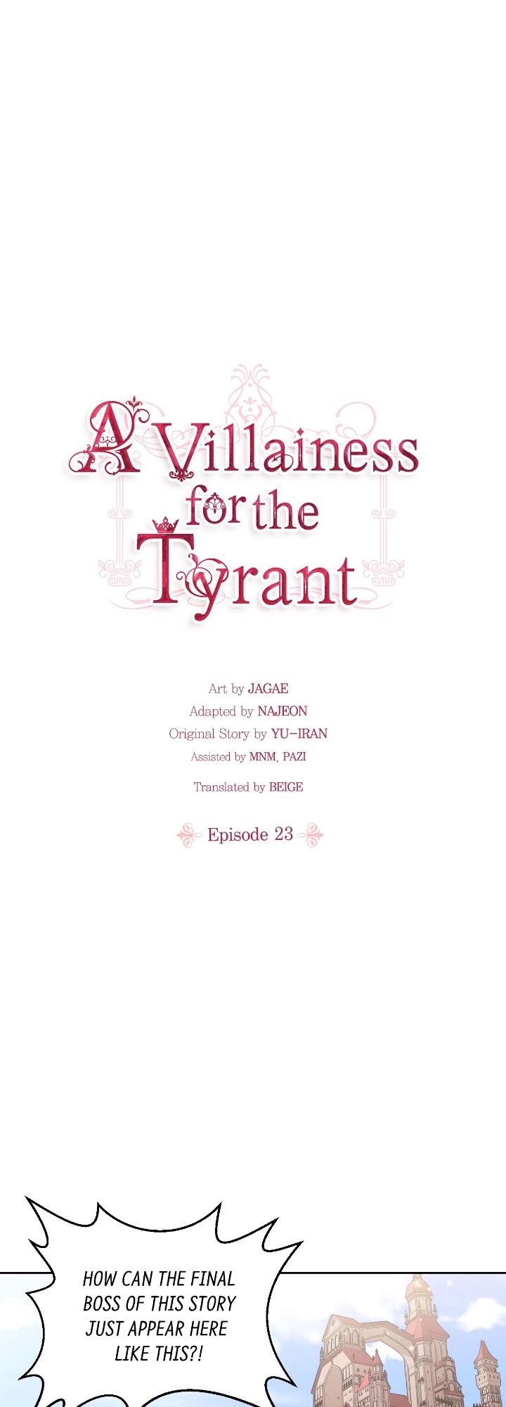 A Villainess for the Tyrant Chapter 23 page 1 - Chapter 23