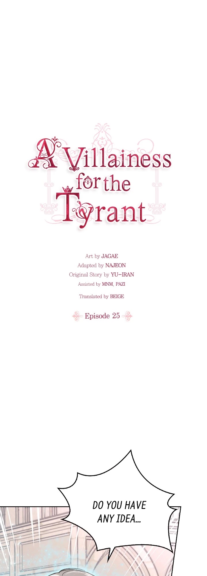 A Villainess for the Tyrant Chapter 25 page 1 - Chapter 25
