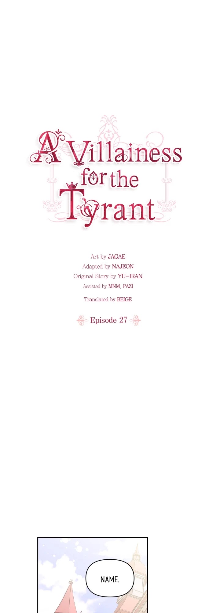 A Villainess for the Tyrant Chapter 27 page 1 - Chapter 27