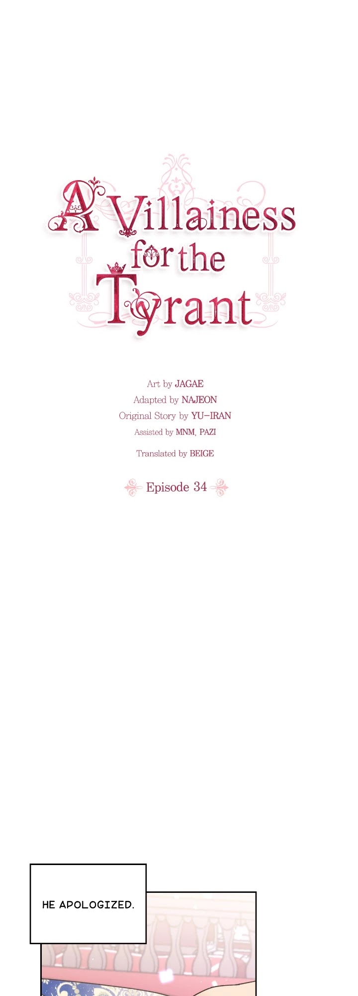 A Villainess for the Tyrant Chapter 34 page 1 - Chapter 34