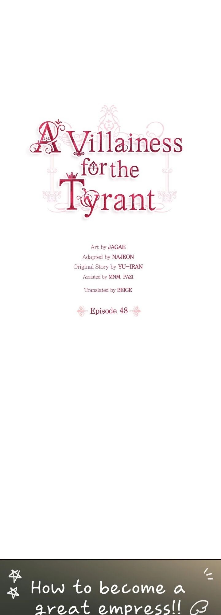 A Villainess for the Tyrant Chapter 48 page 1 - Chapter 48