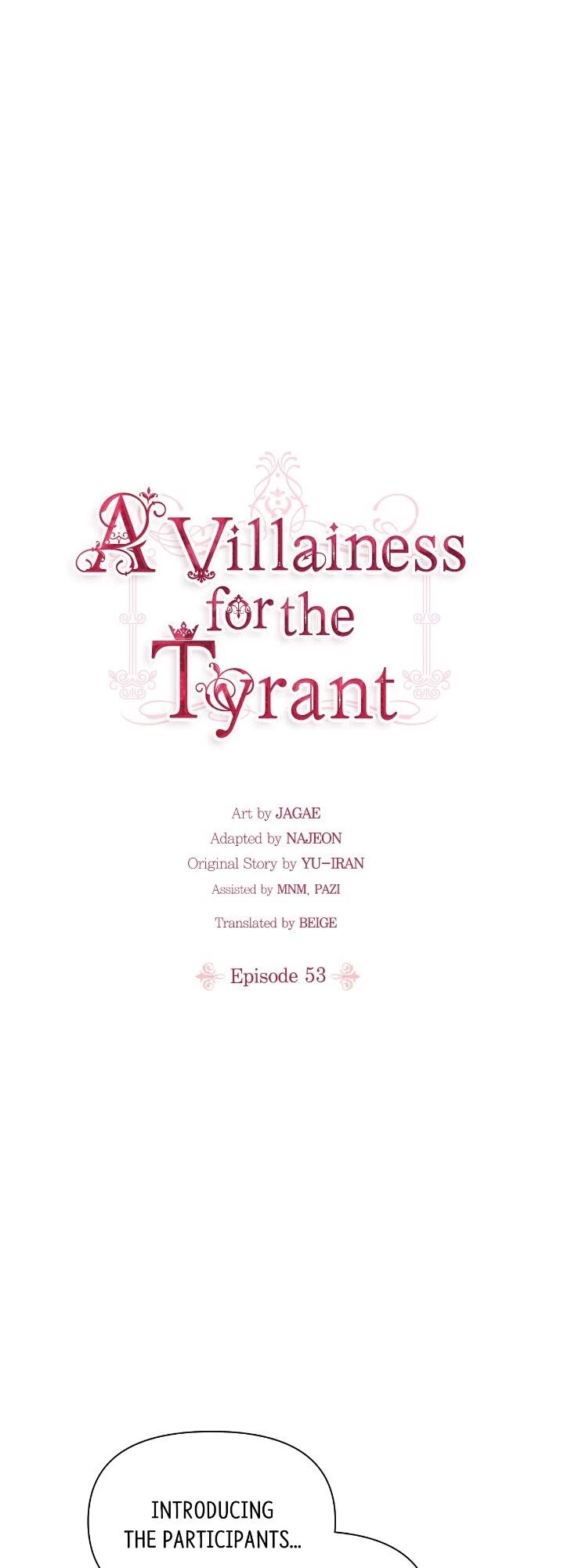 A Villainess for the Tyrant Chapter 53 page 1 - Chapter 53