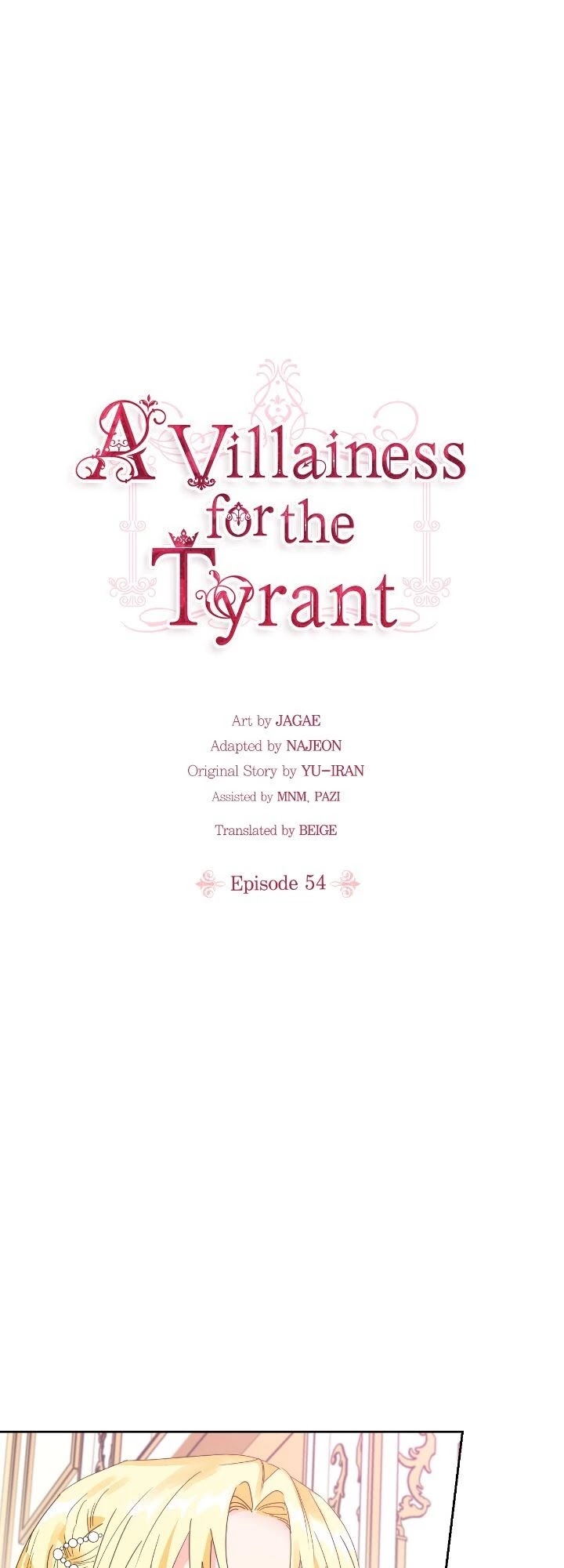 A Villainess for the Tyrant Chapter 54 page 1 - Chapter 54