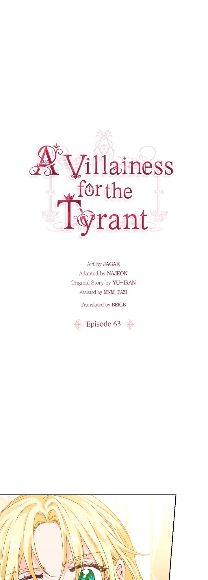 A Villainess for the Tyrant Chapter 63 page 1 - Chapter 63