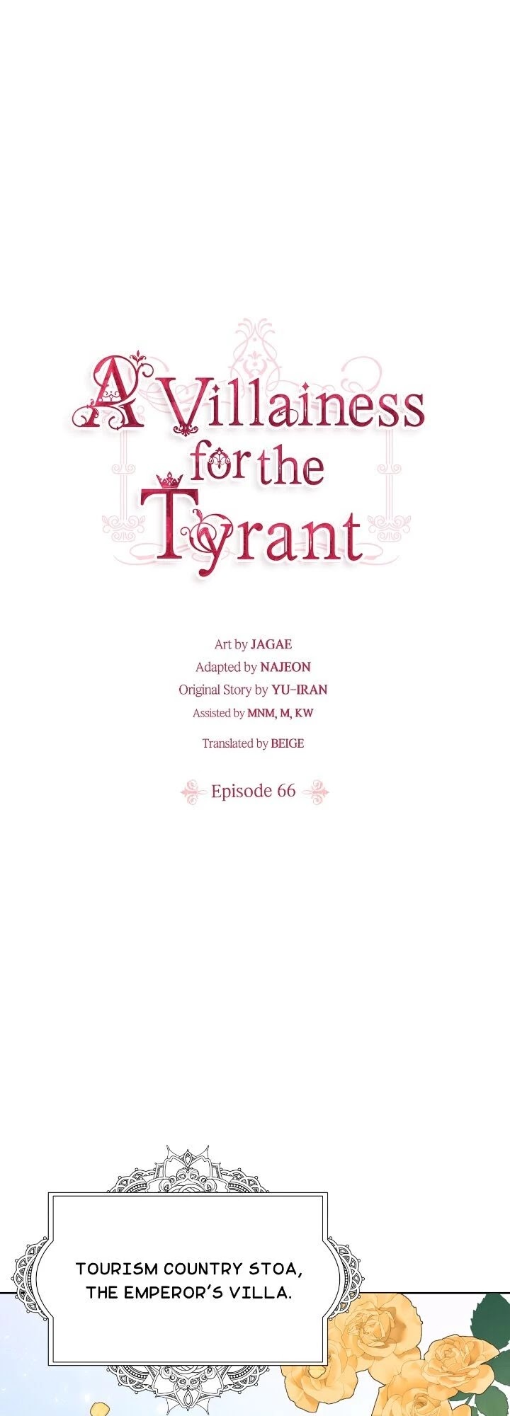 A Villainess for the Tyrant Chapter 66 page 1 - Chapter 66