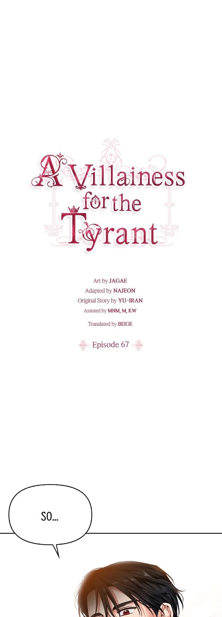 A Villainess for the Tyrant Chapter 67 page 1 - Chapter 67