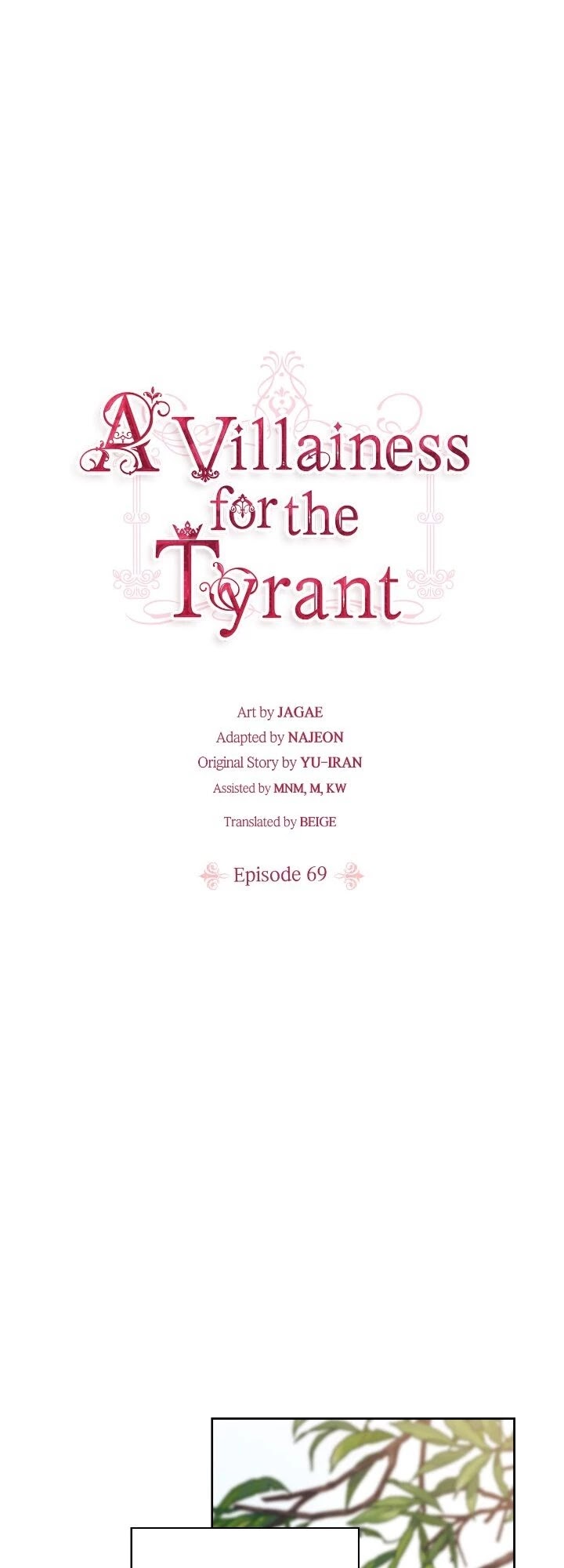 A Villainess for the Tyrant Chapter 69 page 1 - Chapter 69