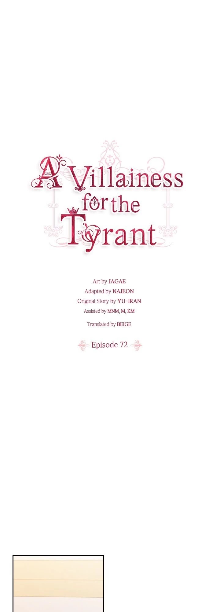 A Villainess for the Tyrant Chapter 72 page 1 - Chapter 72