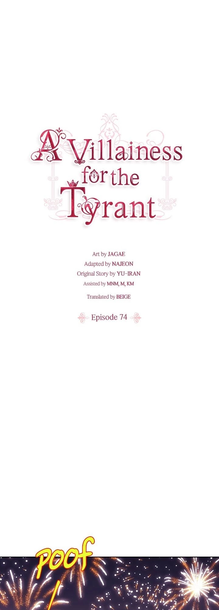 A Villainess for the Tyrant Chapter 74 page 1 - Chapter 74