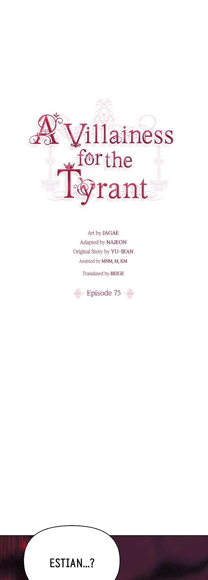 A Villainess for the Tyrant Chapter 75 page 1 - Chapter 75