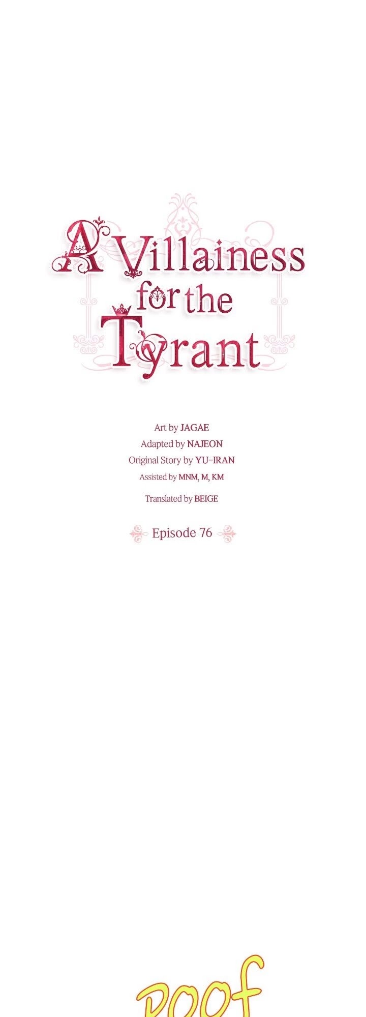 A Villainess for the Tyrant Chapter 76 page 1 - Chapter 76