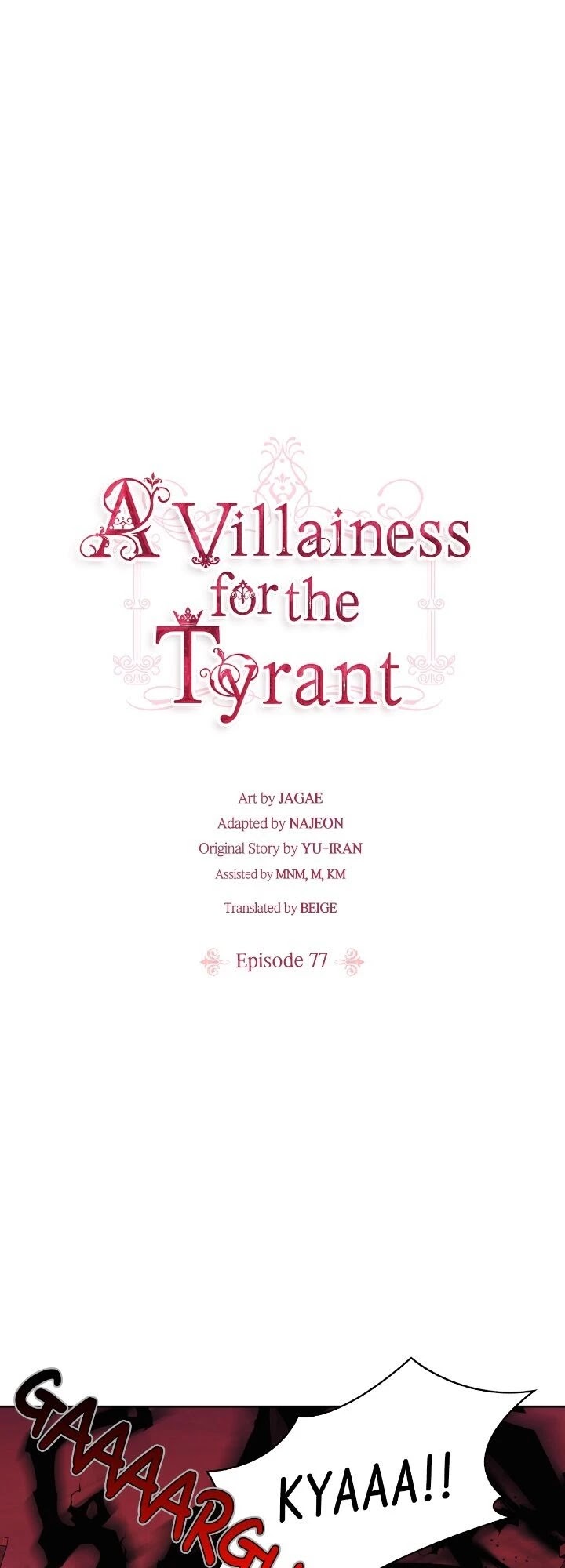 A Villainess for the Tyrant Chapter 77 page 1 - Chapter 77