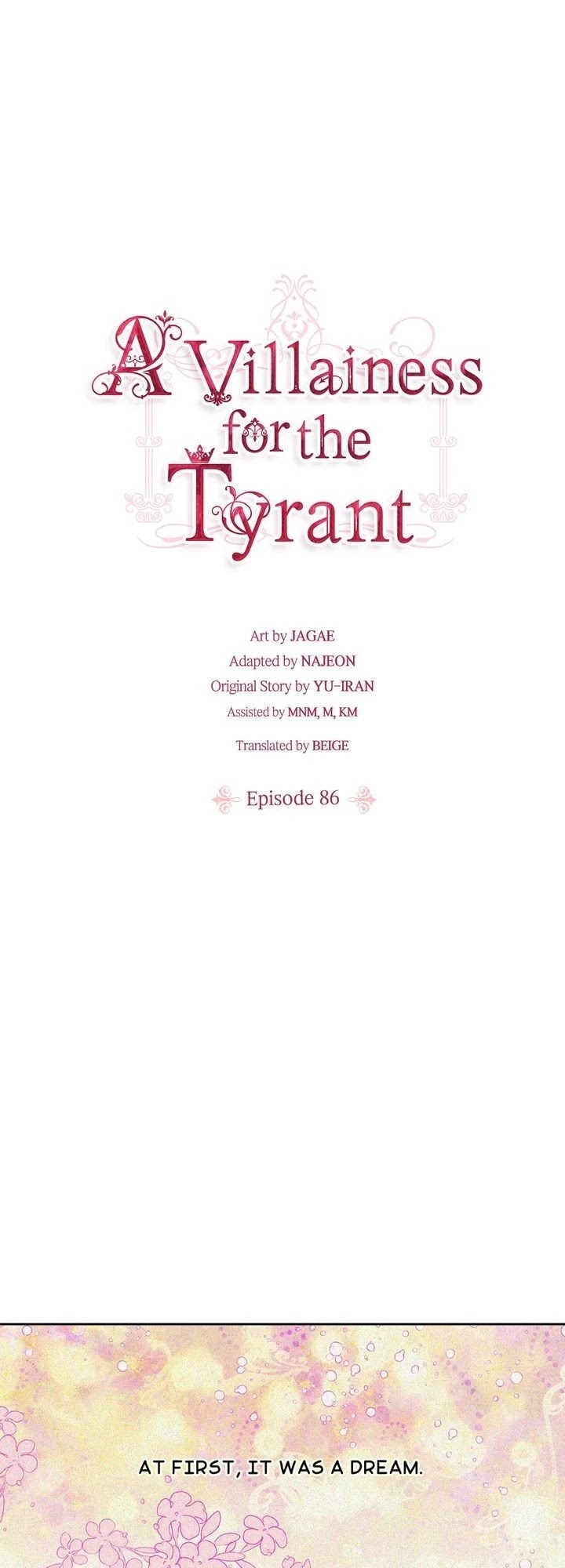 A Villainess for the Tyrant Chapter 86 page 1 - Chapter 86