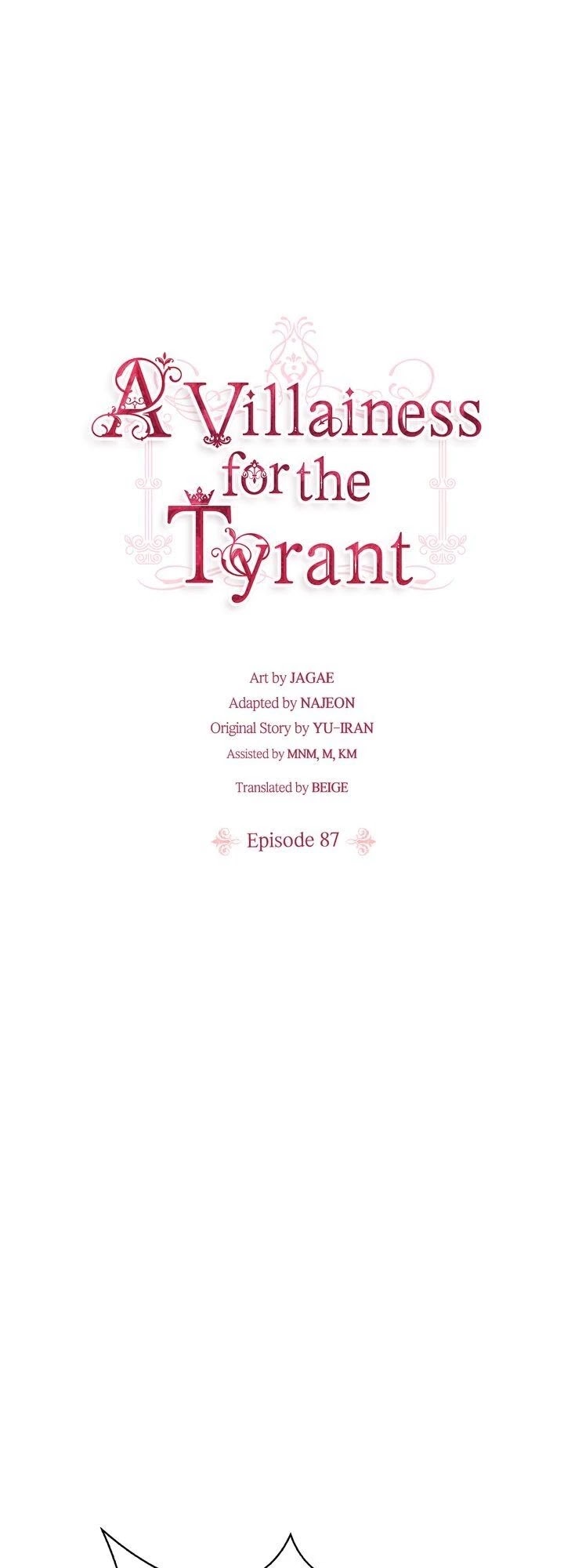 A Villainess for the Tyrant Chapter 87 page 1 - Chapter 87