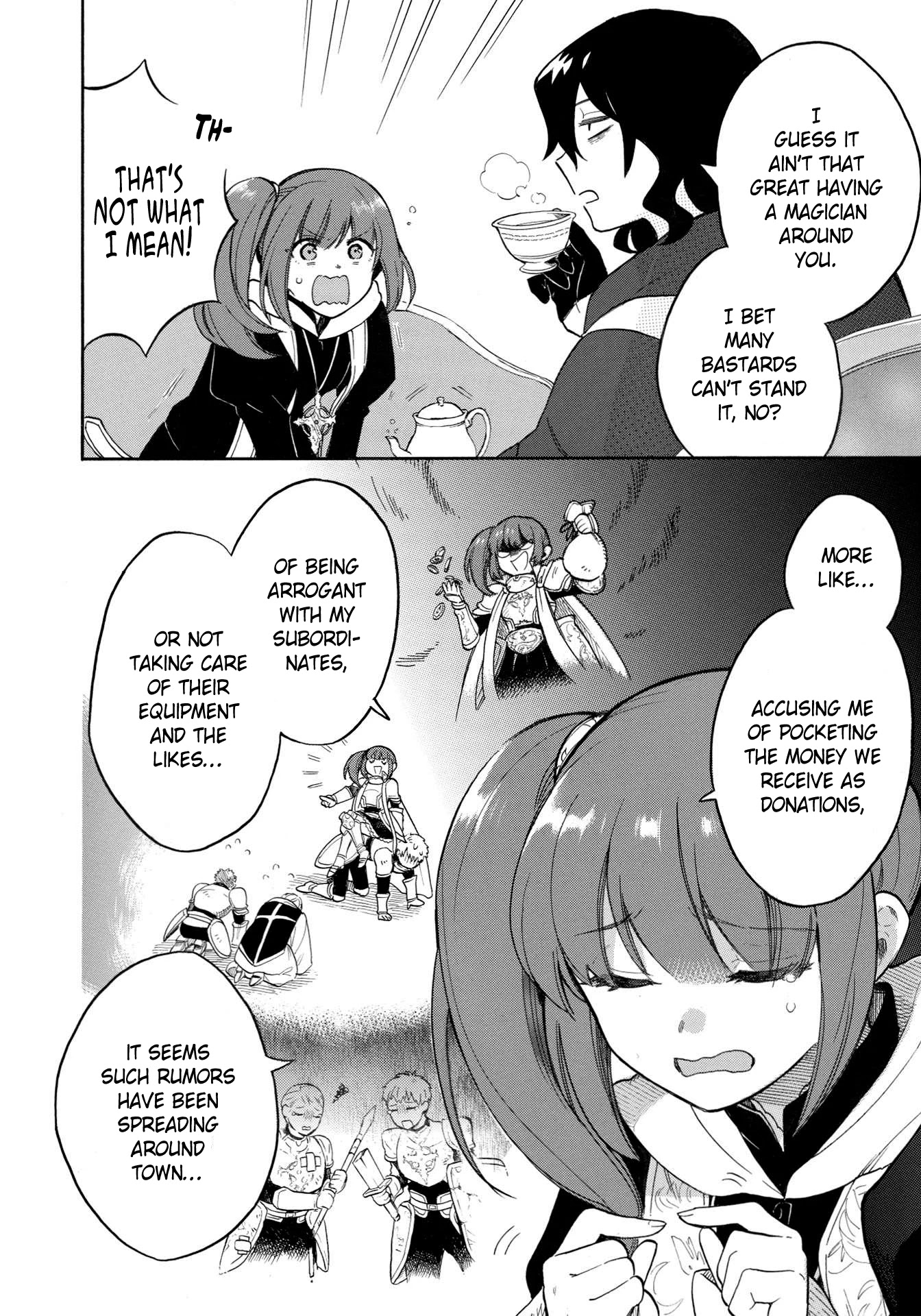 A Villain's Dilemma: How to Not Meddle too Much with a Clumsy Holy Knight's Life Chapter 5 page 3 - Chapter 5: Even the Holy Knights Captain Is a Girl and Gets Embarrassed Sometimes (1)