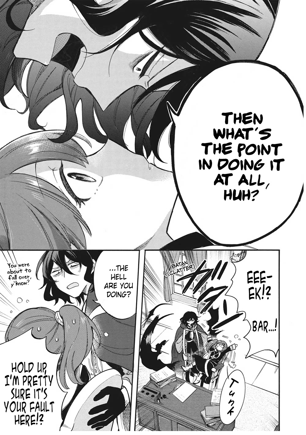 A Villain's Dilemma: How to Not Meddle too Much with a Clumsy Holy Knight's Life Chapter 7 page 9 - Chapter 7: The Situation Quickly Goes Downhill the Moment the Clumsy Knight Lets Her Guard Down (1)