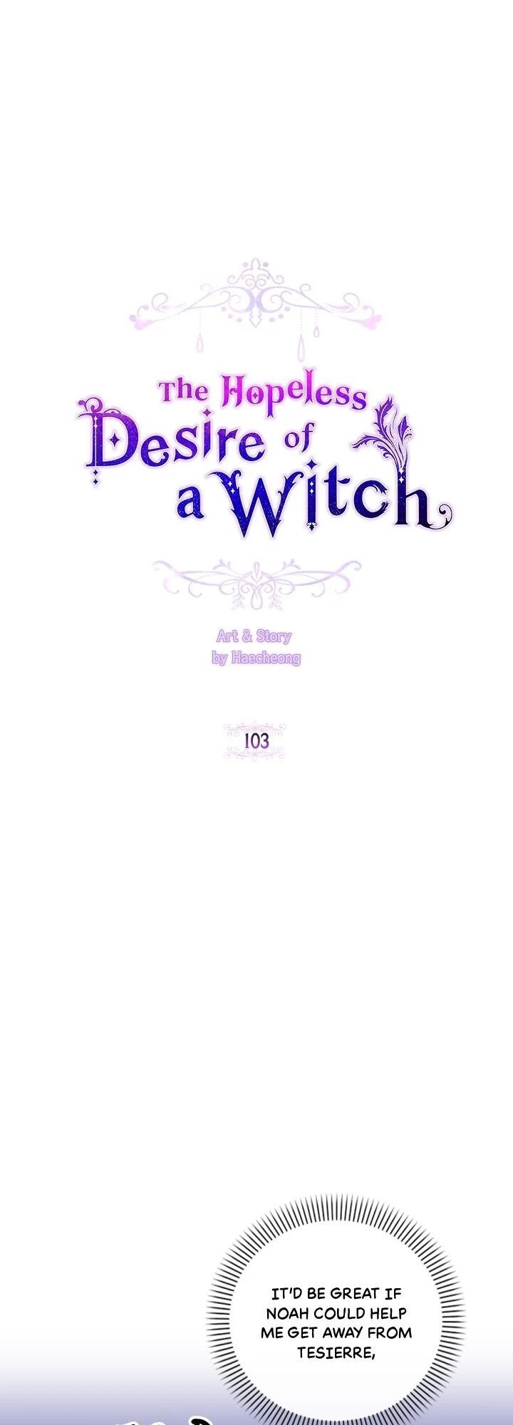 A Witch's Hopeless Wish Chapter 103 page 1 - Chapter 103