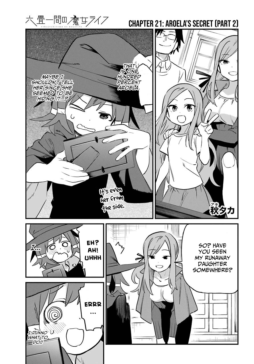 A Witch's Life in a Six-Tatami Room Chapter 21 page 1 - Chapter 21: Aroela's secret (Part 2)