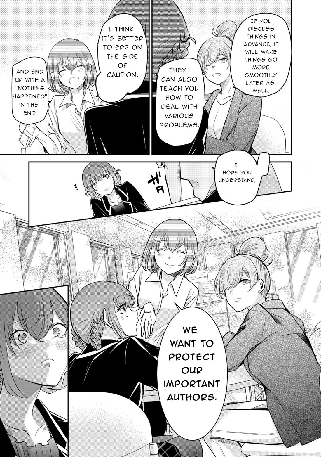A Workplace Where You Can't Help But Smile Chapter 32 page 13 - Chapter 32: Please let me protect you.