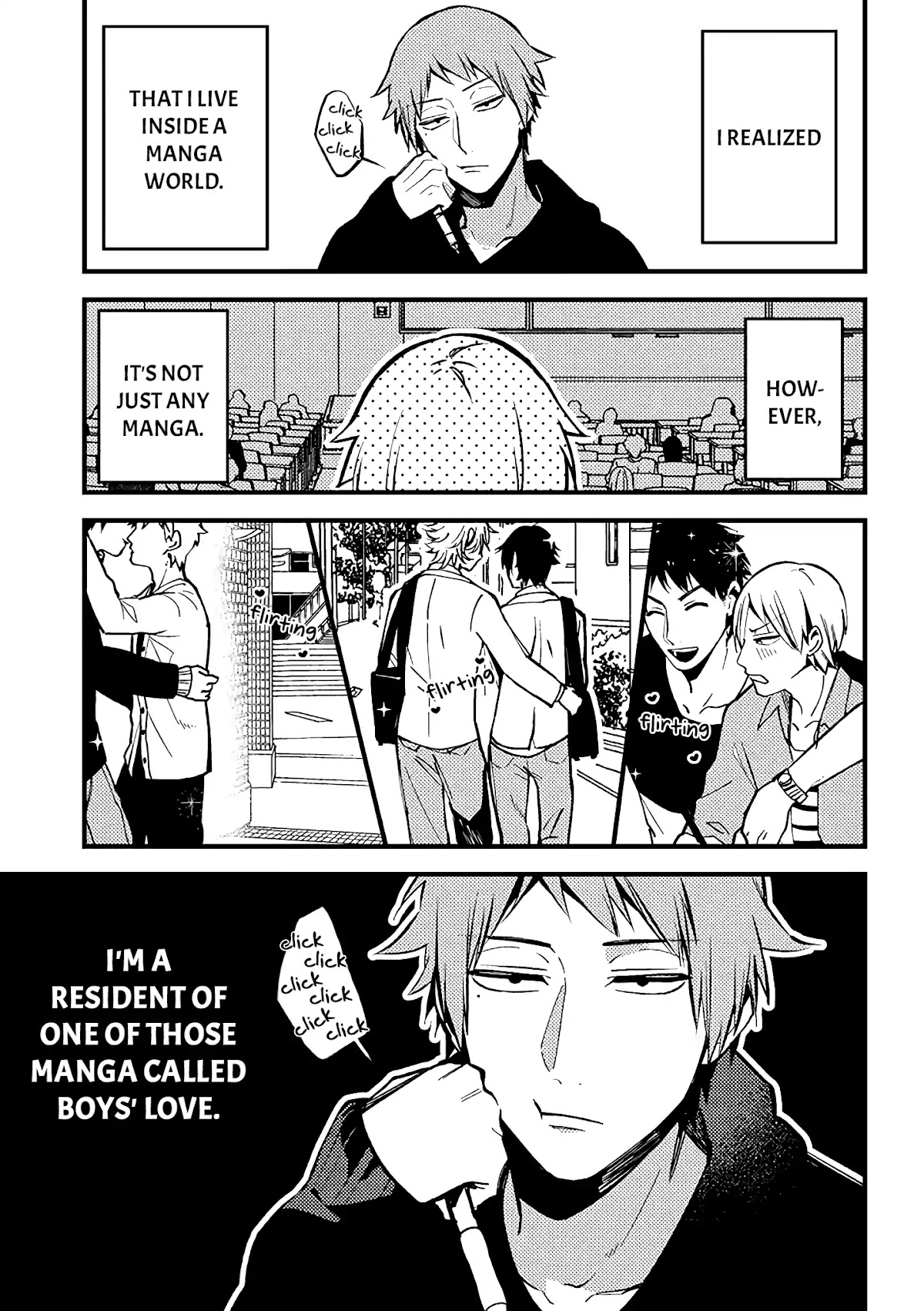 A World Where Everything Definitely Becomes BL vs. The Man Who Definitely Doesn't Want To Be In A BL Chapter 1 page 2 - Chapter 1: The world in which all men became gay vs the man who won't become gay