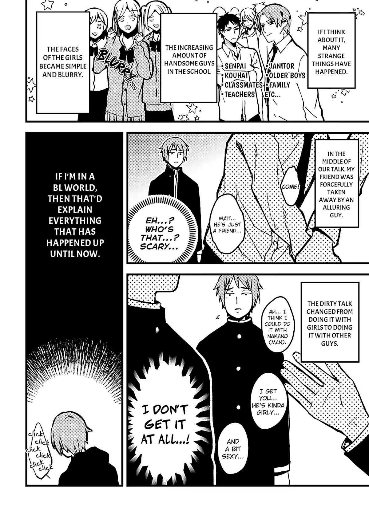 A World Where Everything Definitely Becomes BL vs. The Man Who Definitely Doesn't Want To Be In A BL Chapter 1 page 3 - Chapter 1: The world in which all men became gay vs the man who won't become gay