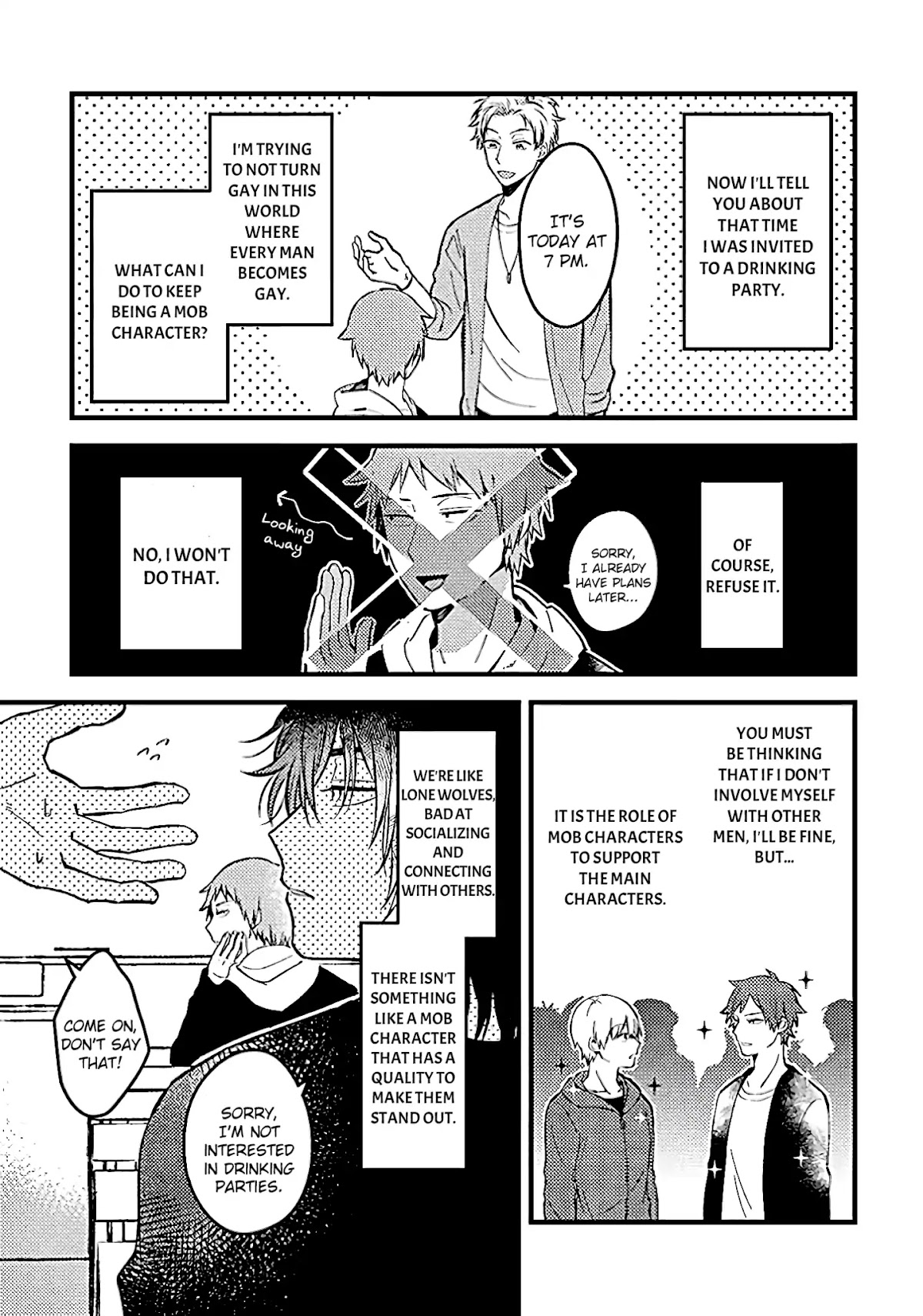 A World Where Everything Definitely Becomes BL vs. The Man Who Definitely Doesn't Want To Be In A BL Chapter 13 page 2 - Chapter 13: VS the drinking party
