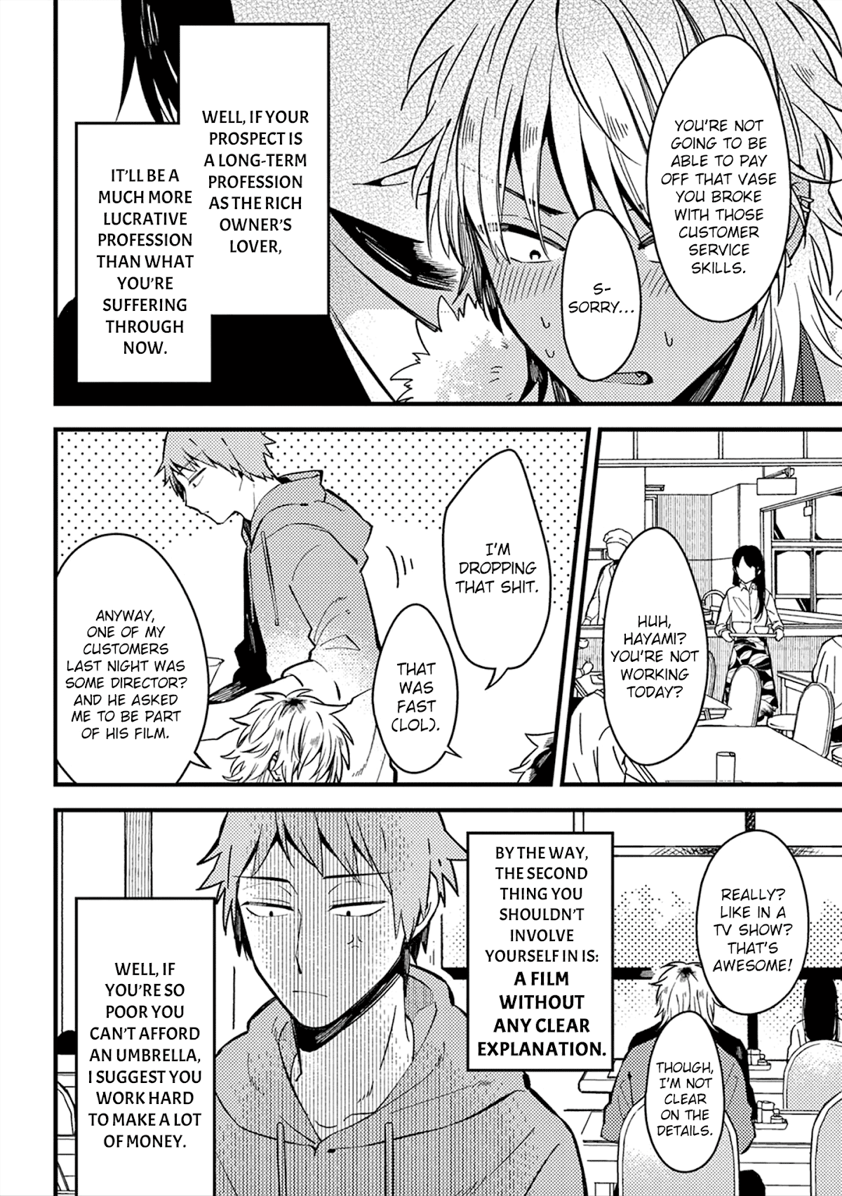 A World Where Everything Definitely Becomes BL vs. The Man Who Definitely Doesn't Want To Be In A BL Chapter 18 page 4 - Chapter 18: VS part-time jobs