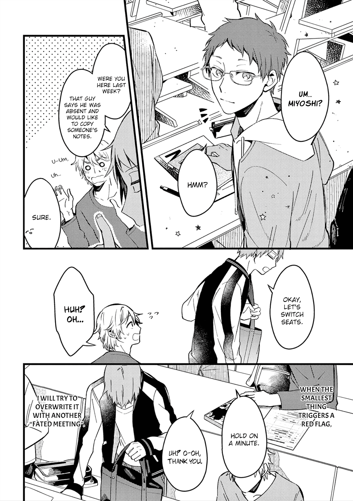 A World Where Everything Definitely Becomes BL vs. The Man Who Definitely Doesn't Want To Be In A BL Chapter 19 page 5 - Chapter 19: VS flag