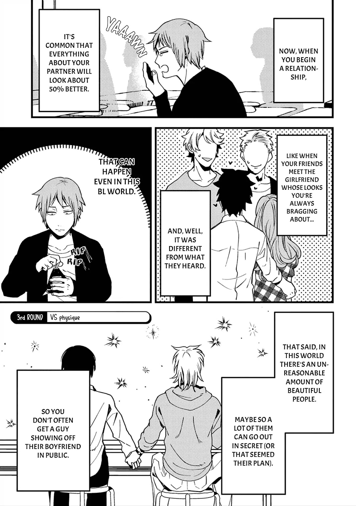 A World Where Everything Definitely Becomes BL vs. The Man Who Definitely Doesn't Want To Be In A BL Chapter 3 page 3 - Chapter 3: VS physique