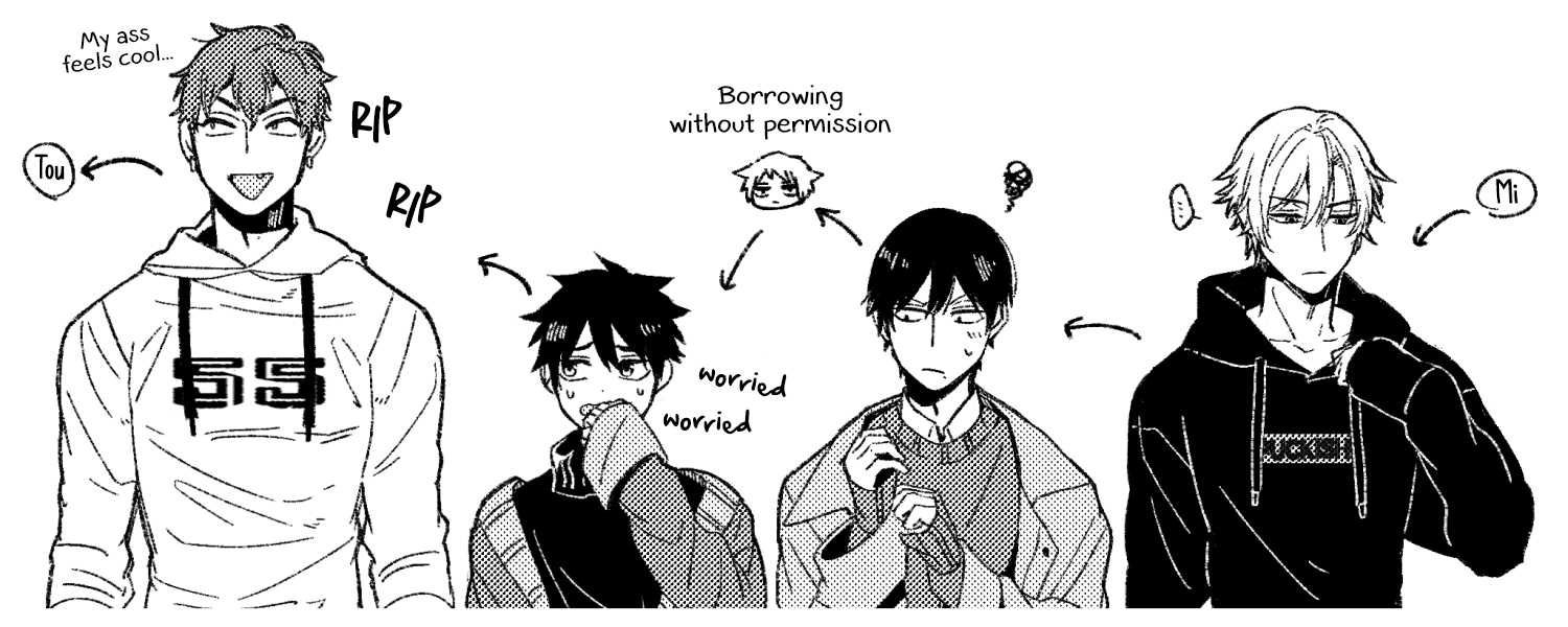 A World Where Everything Definitely Becomes BL vs. The Man Who Definitely Doesn't Want To Be In A BL Chapter 35.6 page 15 - Chapter 35.6: Twitter comics